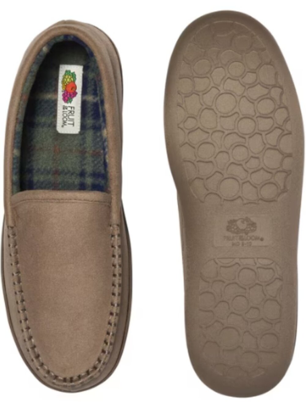 Fruit of the Loom Men's Plaid Printed Venetian Slipper
